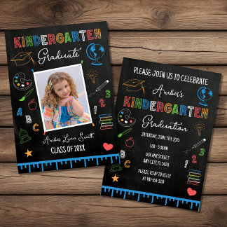 Convites Foto de Graduação do Qualkboard Kindergarten