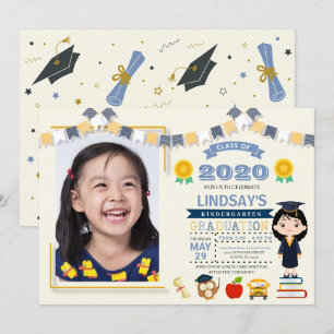 Convites Foto de Graduação Escolar para Crianças
