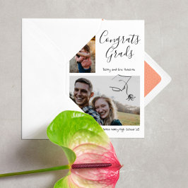 Convites Foto de Graduação Irmãos Então e Agora