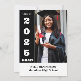 Convites Foto de Graduação Moderna Elegante