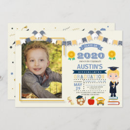 Convites Foto de Graduação na Escola para Crianças