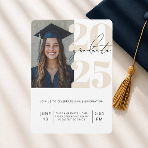 Convites Foto de Graduada Ousada Moderna 2025