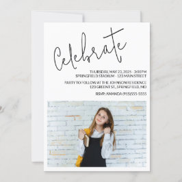 Convites Foto de Graduado em Estilo Moderno