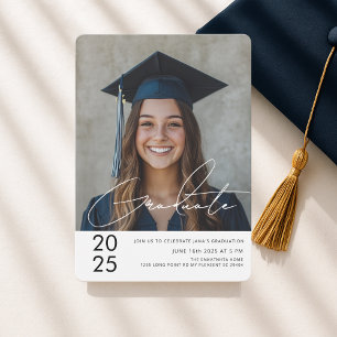 Convites Foto de Graduado Moderno e Ousado 2025