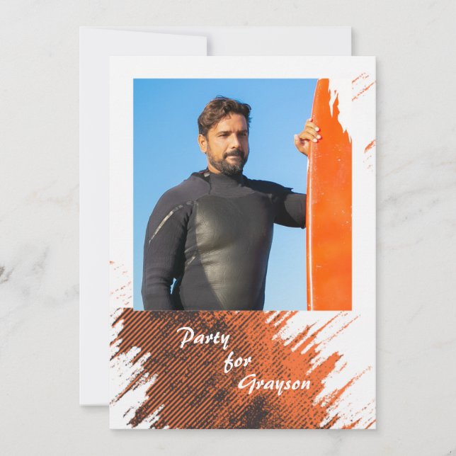 Convites Foto de Grunge Enferrujada (Frente)