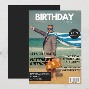 Convites Foto de Humor da Revista Black de Aniversário de 5