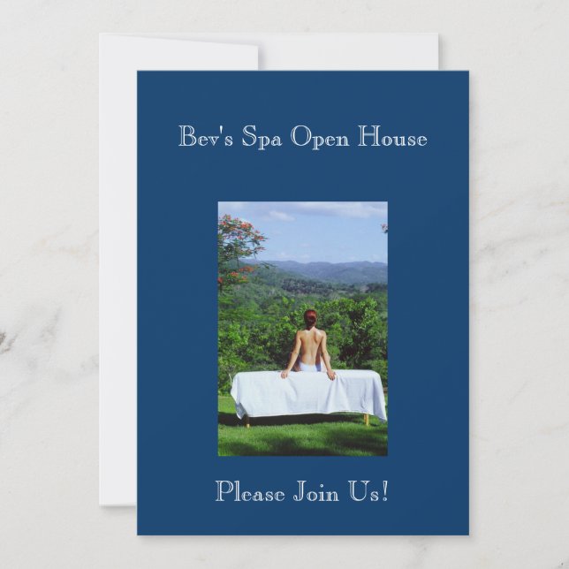Convites Foto de Massagem Exterior (Frente)