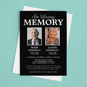 Convites Foto de Memorial Duplo