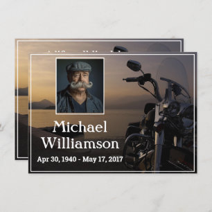 Convites Foto de motocicleta perto da água Celebração da vi