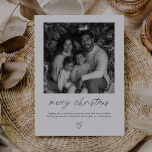 Convites Foto de Natal Escrita à Mão Férias