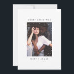 Convites Foto de Natal Magra<br><div class="desc">Convite de Foto de Natal Mínimo</div>