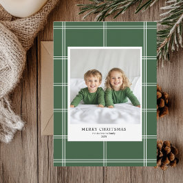 Convites Foto de Natal Merry Verde Personalizada