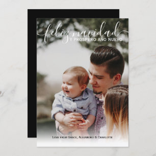 Convites Foto de Natal Moderno de Feliz Navidad