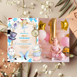 Convites Foto de Onederland Alice no primeiro aniversario d