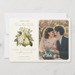 Convites Foto de Pear Verde Marrom Personalizada Salva A Da