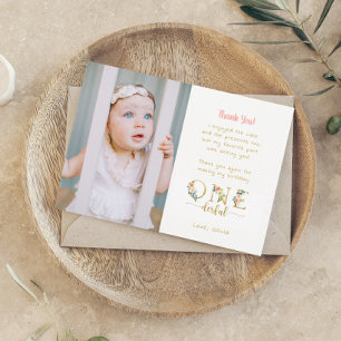 Convites Foto De primeiro aniversario Maravilhosa - Obrigad