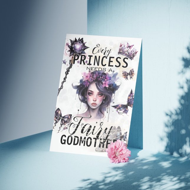 Convites Foto de Proposta de Leitura Gótica (Gothic Fairy Godmother Proposal Photo Invitation)