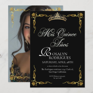 Convites Foto de Quinceanera da Princesa Real