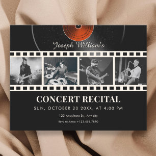 Convites foto de recital de música retrô