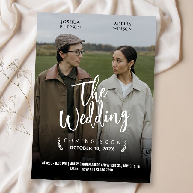 CONVITES FOTO DE ROMANCE POSTER MÍNIMA DO FILME DE CASAMENT (Criador carregado)