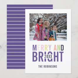 Convites Foto de saudação de Natal da Paleta Ultra Violeta
