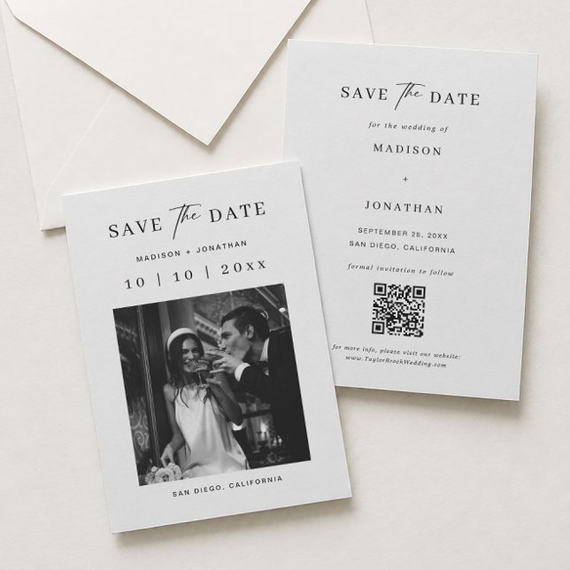 Convites Foto de Save The Date de Casamento  (Criador carregado)