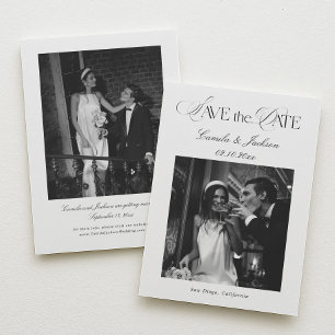 Convites Foto de Save the Date de Casamento com Estilo Vito