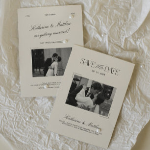 Convites Foto de Save the Date de Casamento no Tribunal de