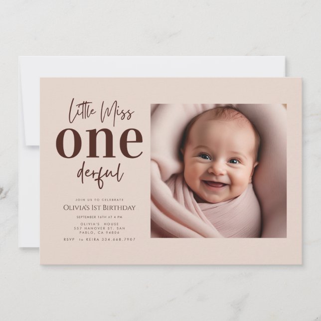 Convites Foto de script da Miss ONEmagnifico (Frente)