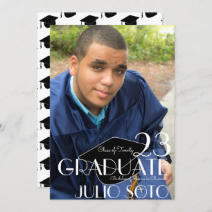 Convites Foto de Script de Tipografia de Graduação Moderna