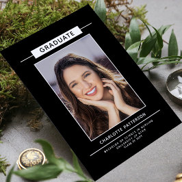 Convites Foto de Script Moderno Simples da festa de formatu