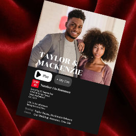 Convites Foto de Sinopse de Filme Personalizado de Casament