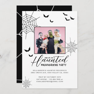 Convites Foto de teias e morcegos do Partido do Aquecimento