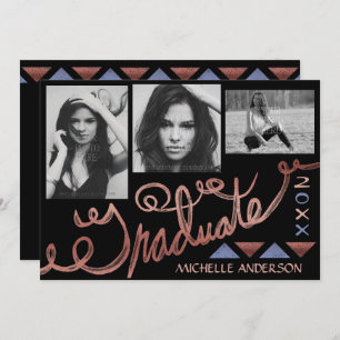 Convites Foto de Tipografia Dourada da Rosa 2023