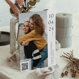 Convites Foto de Tipografia Mínima Salvar o Código QR de Da