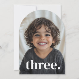 Convites Foto de Três Arcos para Menino de 3 Anos