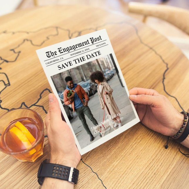 Convites Foto divertida exclusiva do jornal Salvar o Casame (Criador carregado)