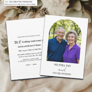 Convites Foto do 70º Aniversário de Casamento Ainda Fazemos