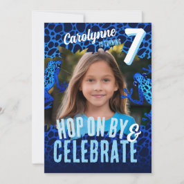 Convites Foto do 7 de aniversário da floresta tropical Conv