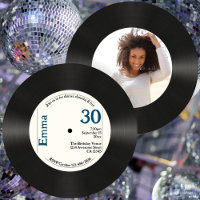 Foto do aniversário de 30 anos com Faux Vinyl Reco