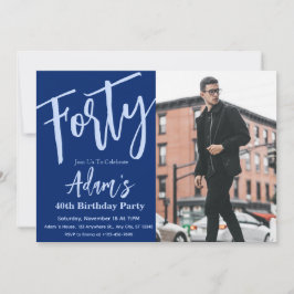 Convites Foto do aniversário de 40 anos