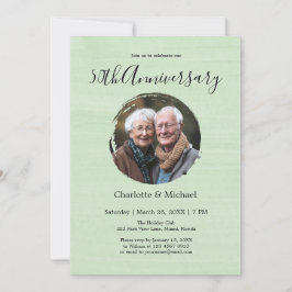 Convites Foto do Aniversário do Casamento em Água Moderna