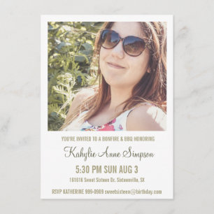 Convites Foto do ar livre doce 16 Festa de aniversário