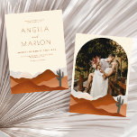 Convites Foto do Arco de Casamento de Montanha do Deserto M<br><div class="desc">Um convite de casamento elegante no estilo moderno do deserto de vô.</div>