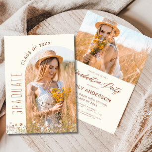 Convites Foto do arco de Festa de formatura de flor selvage