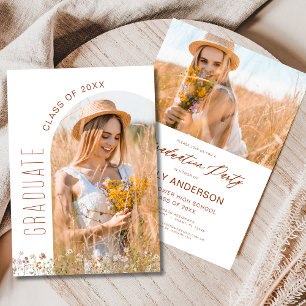 Convites Foto do arco de Festa de formatura de flor selvage