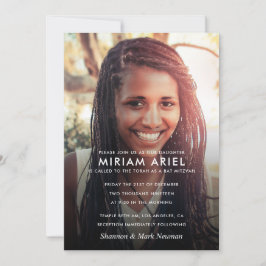 Convites Foto do Bar moderno Mitzvah ou Bat Mitzvah