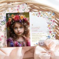 Foto do Batismo da Garden Girl primavera Wildflowe