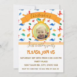 Convites Foto do bebê da festa do aniversário de criança Di