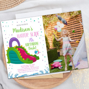 Convites Foto do Boletim de Aniversário do Green Pink Water